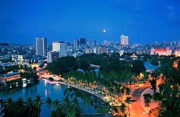 美丽椰城海口夜景,品味海口的韵味感受椰城的魅力