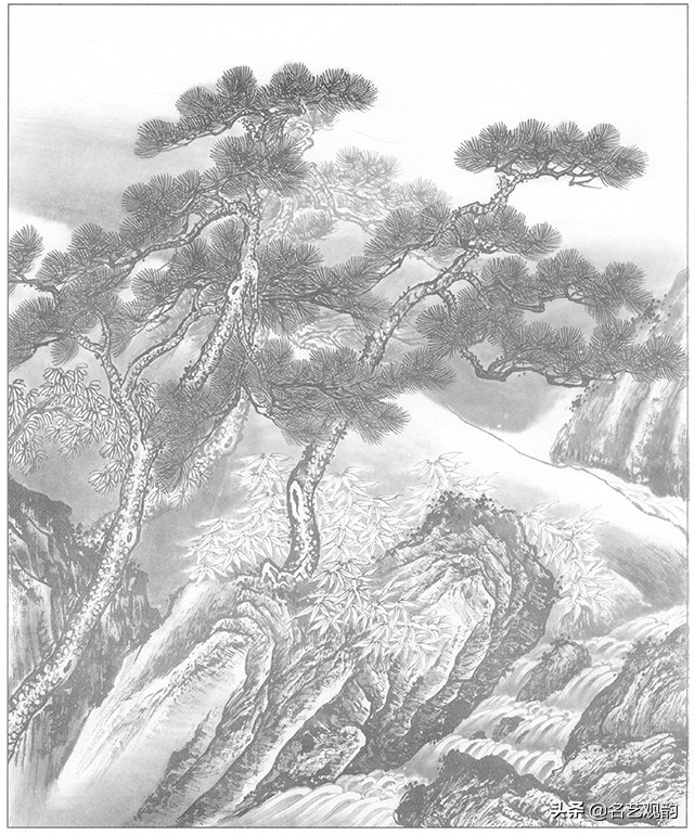 国画山水画作品欣赏简单,山水画稿大全集写意