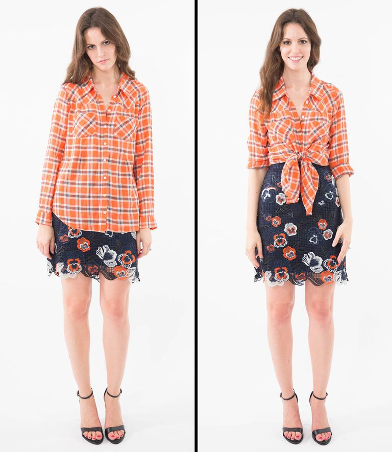 衣服过长侧边如何打结才好看,衣服不合身怎么打结好看