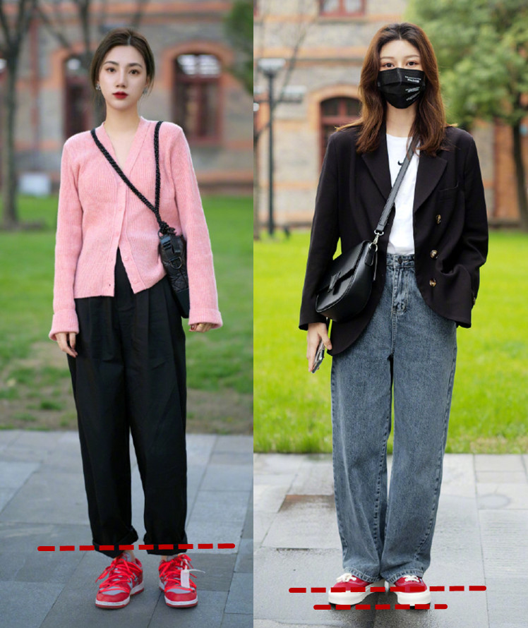 阔腿裤老爹鞋增高,阔腿裤卷边老爹鞋