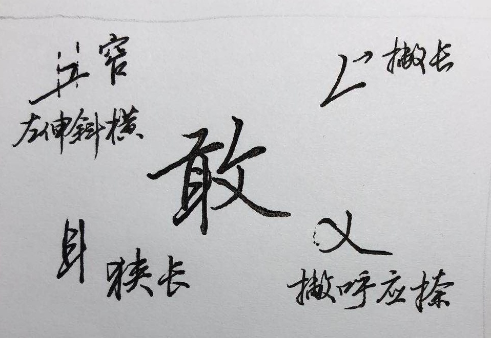 行楷偏旁部首100个常用字,行楷基础入门偏旁部首