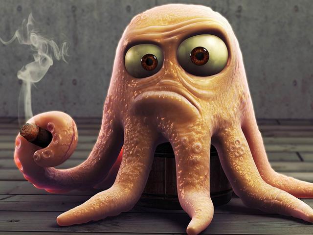 长得像章鱼的外星生物侵占地球,酷似外星人的海洋生物