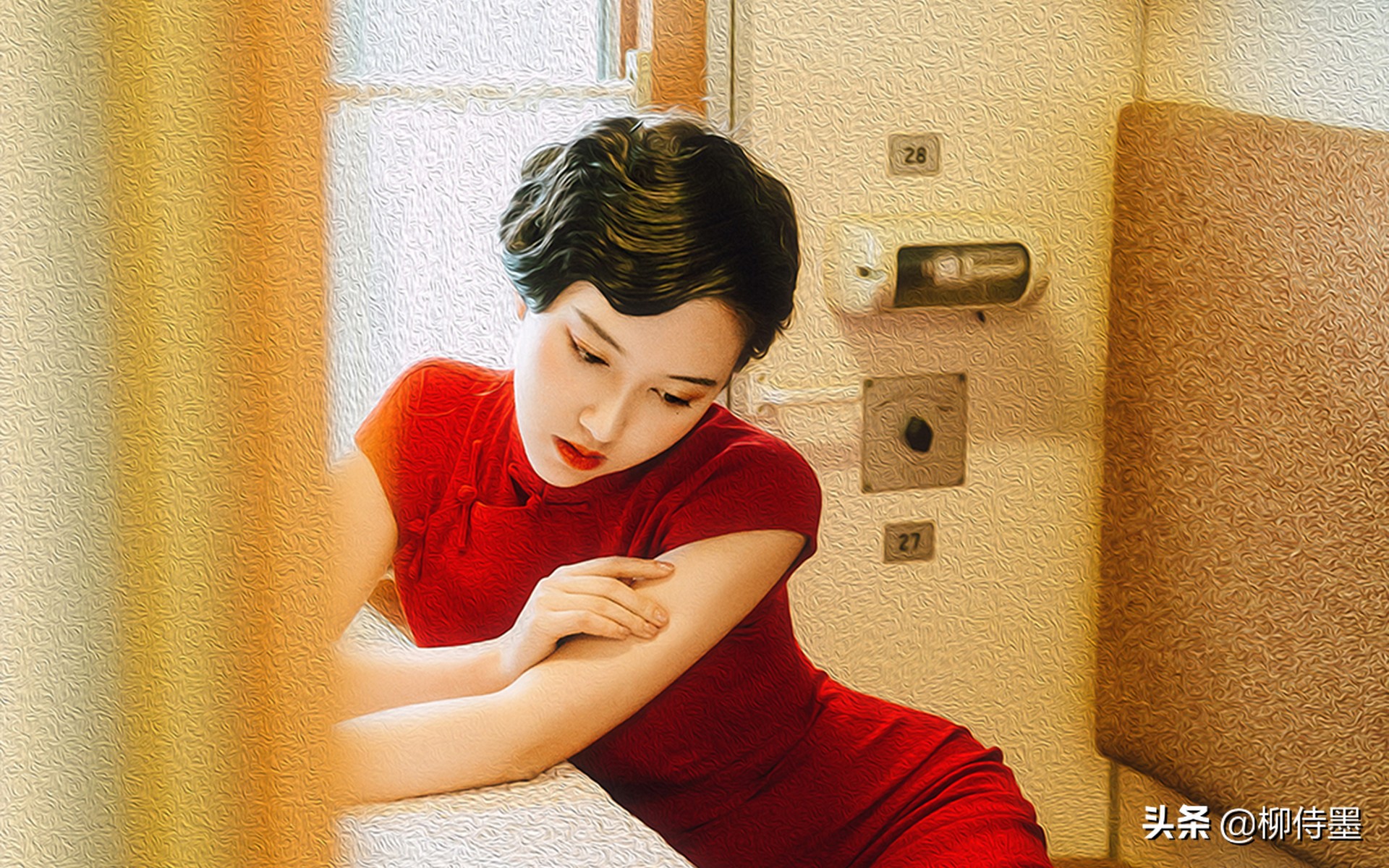 穿旗袍美拍,穿旗袍全身照摆什么造型