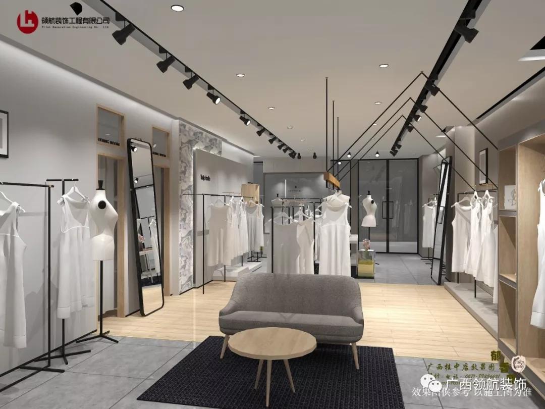 女装店装修简约灰,女装店装修最新风格简约100平方