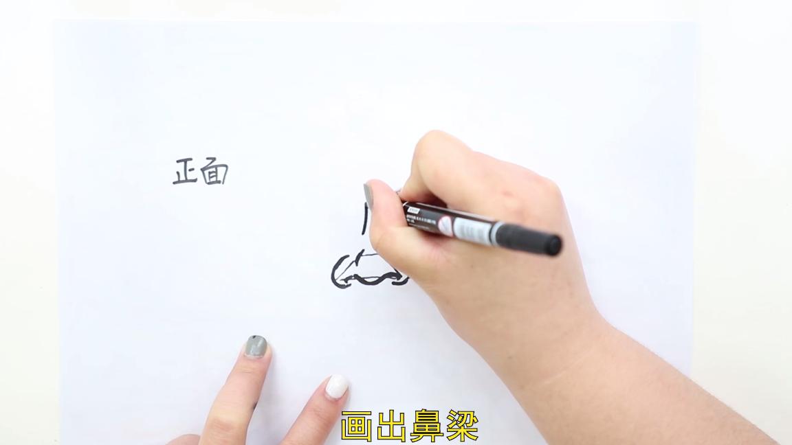 鼻子怎么画简笔画,鼻子怎么画高又挺