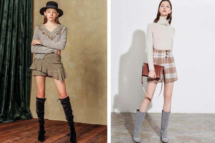 新款网红高级气质女神显瘦短裤,秋冬短裤这样穿回头率超高