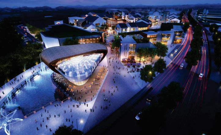 重庆温泉度假村规划效果图,重庆长寿万顺镇温泉小镇规划