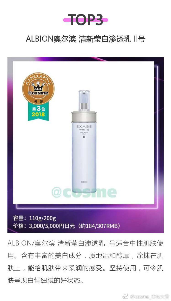 2018cosme大赏完整名单,cosme大赏2019完整