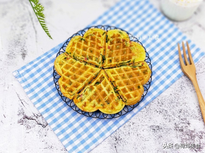 咸味华夫饼的正宗做法,和华夫饼很像的薄脆咸味饼干