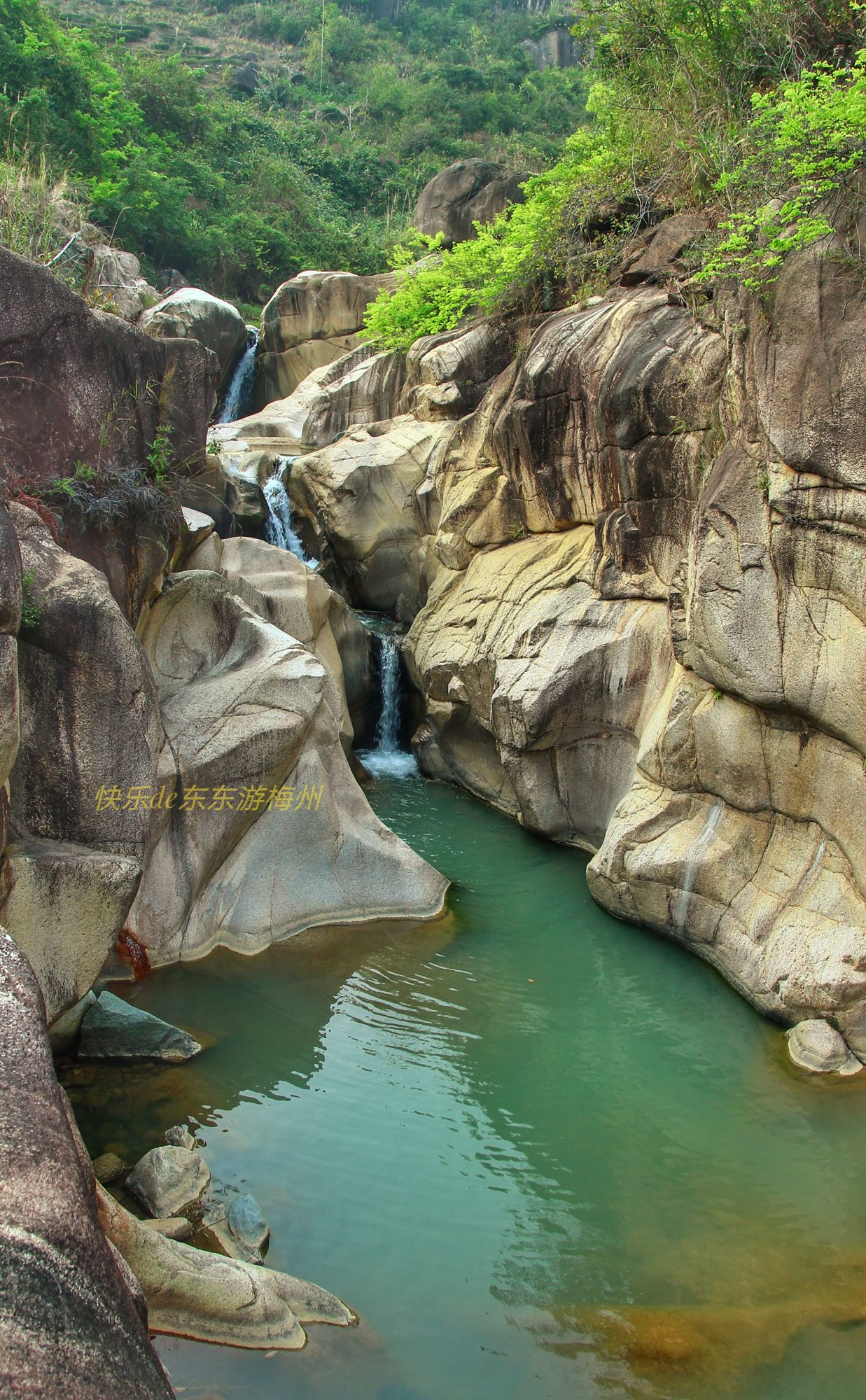 揭阳市玉湖镇坪上村瀑布,揭东区玉湖镇坪上村石场