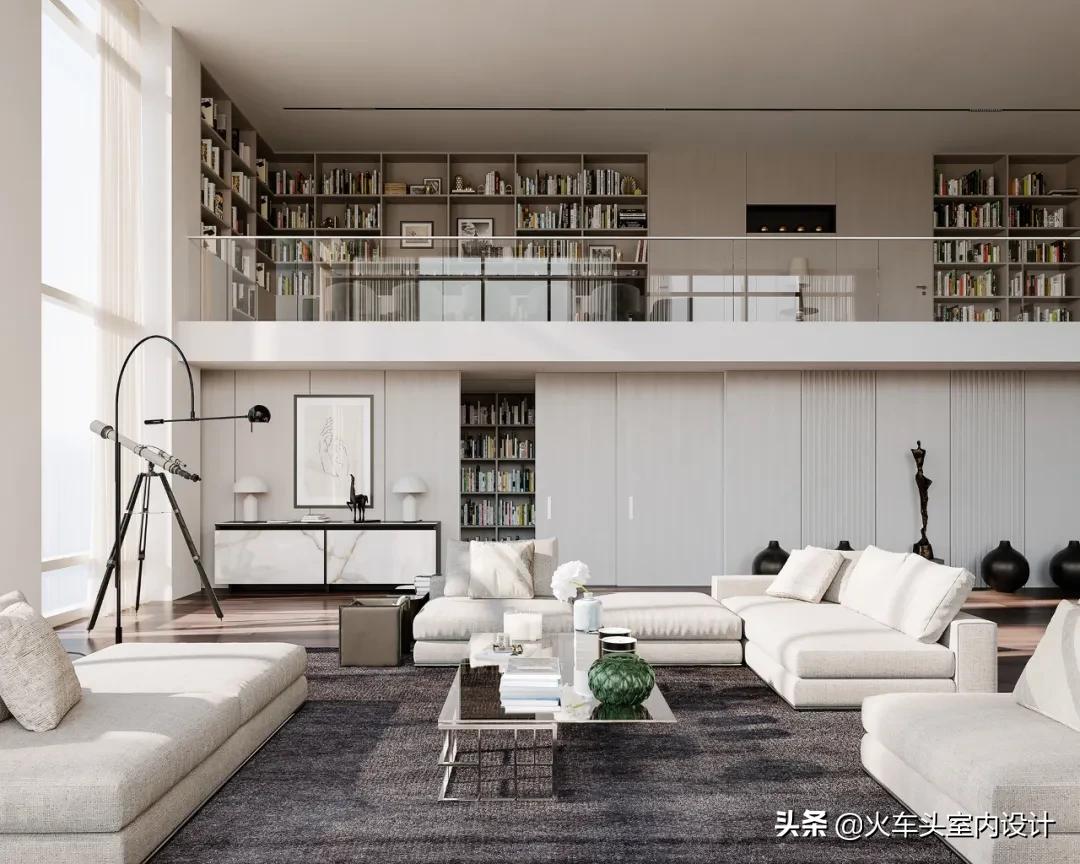 80款挑空客厅设计,大宅就该有这气势