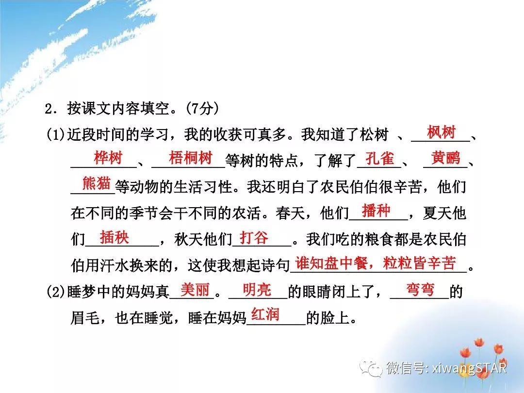 2020-2021年二年级语文期中测试卷,部编版二年级语文期中复习知识点