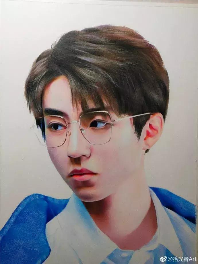 绘画~彩铅丨帅气的王俊凯，教程来了