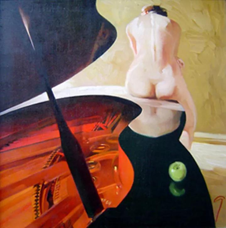 俄罗斯画家维克多风景油画,俄罗斯画家希施金的森林油画