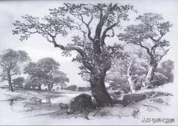 40张经典素描,40张经典素描风景图快拿去临摹吧