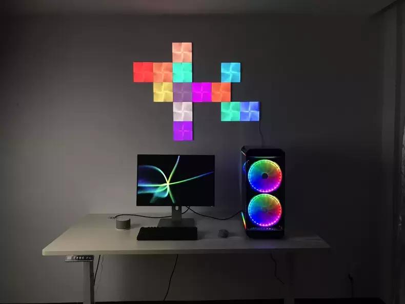 智能方块装饰画,智能装饰画带灯