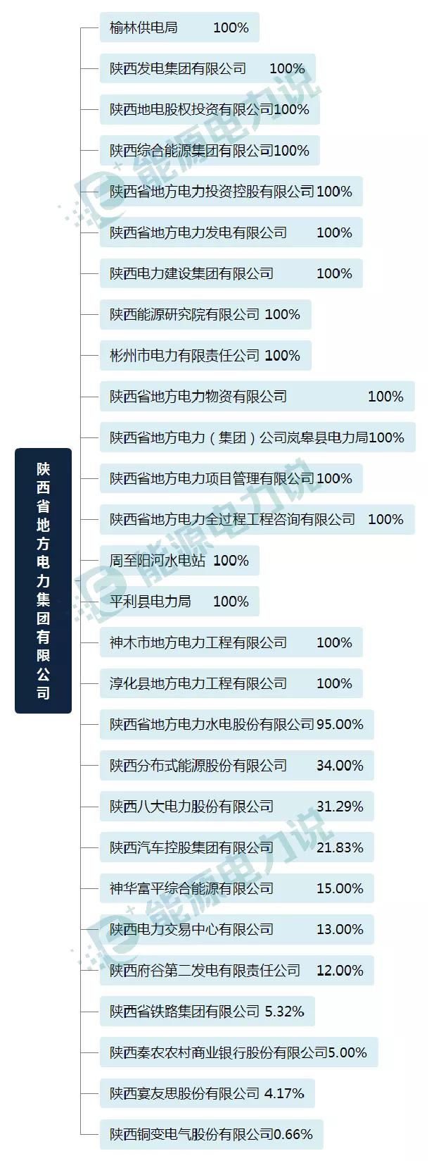 陕西新电力,陕西新组建机构