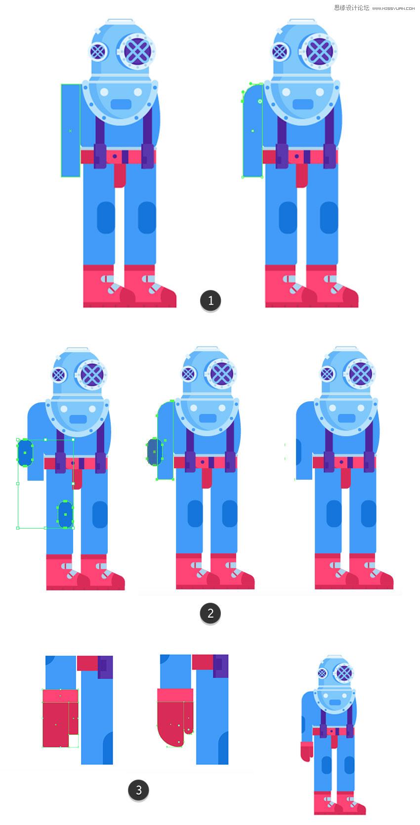 ai机器人设计画图,ai机器人素材平面设计