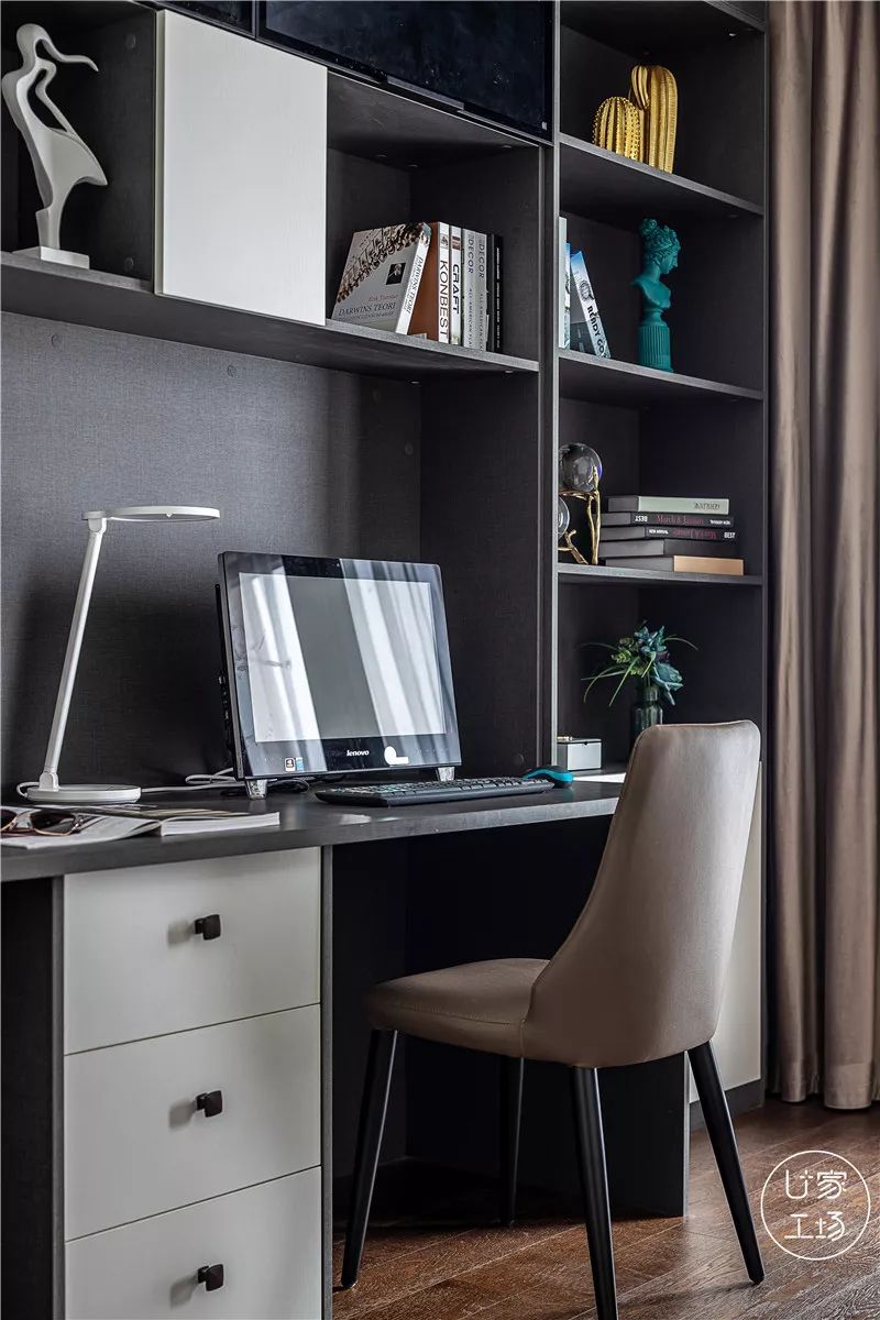 11平方米书房设计现代轻奢风格,100个绝美书房设计图片