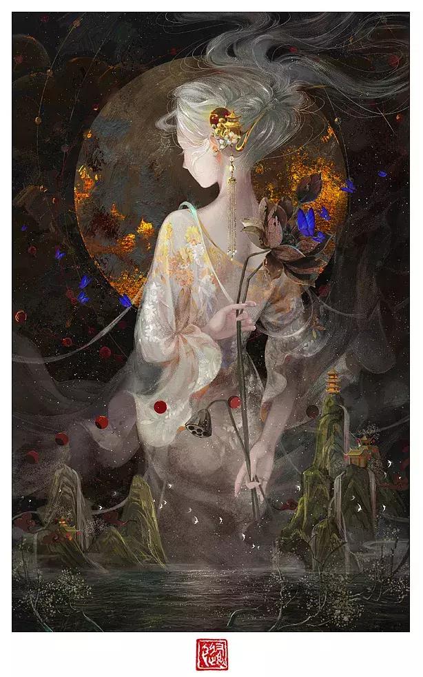 看完她笔下的古风美人,才知英雄难过美人关,一颦一笑让你醉倒