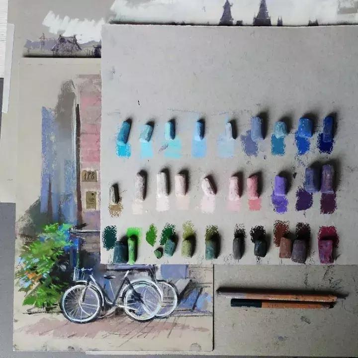 色粉笔技法,色粉笔怎么调各种颜色