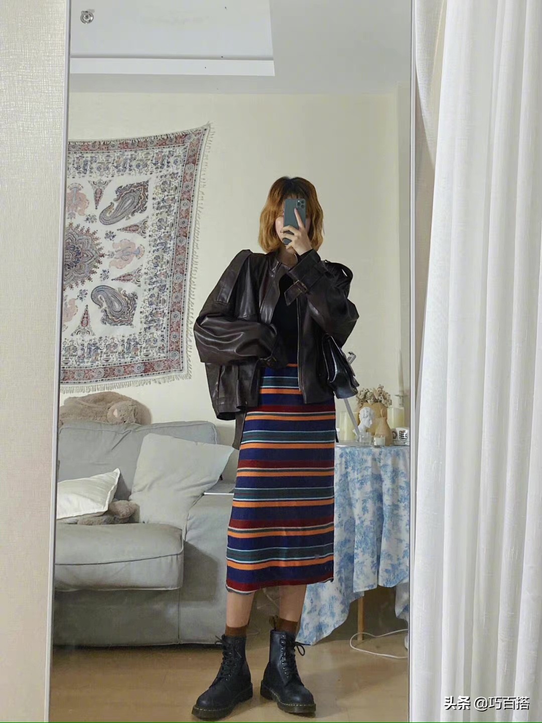 一双白色马丁靴冬天多种穿搭,有一双马丁靴该怎么搭配呢