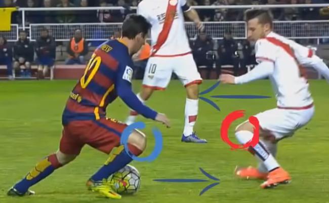 梅西过人把人晃倒,梅西过人0.5秒深度解析