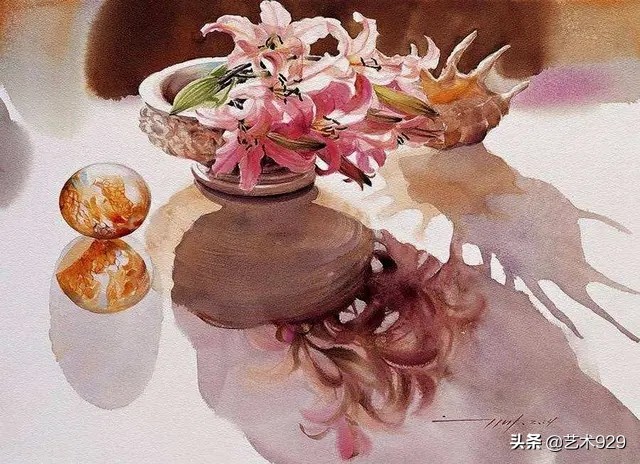 韩国水彩画家misulbu作品欣赏,韩国水彩画风景作品