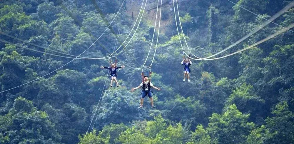 鲁山水上乐园闯关比赛,山叶口玩水