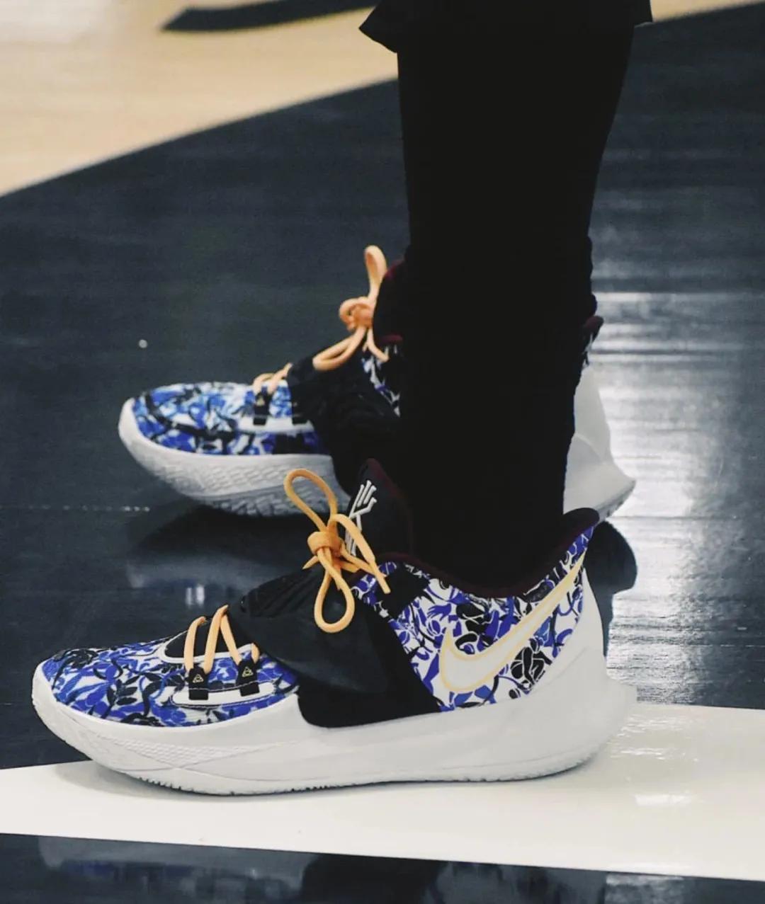 nba欧文7黑白上脚,欧文上脚欧文7全部配色全身照