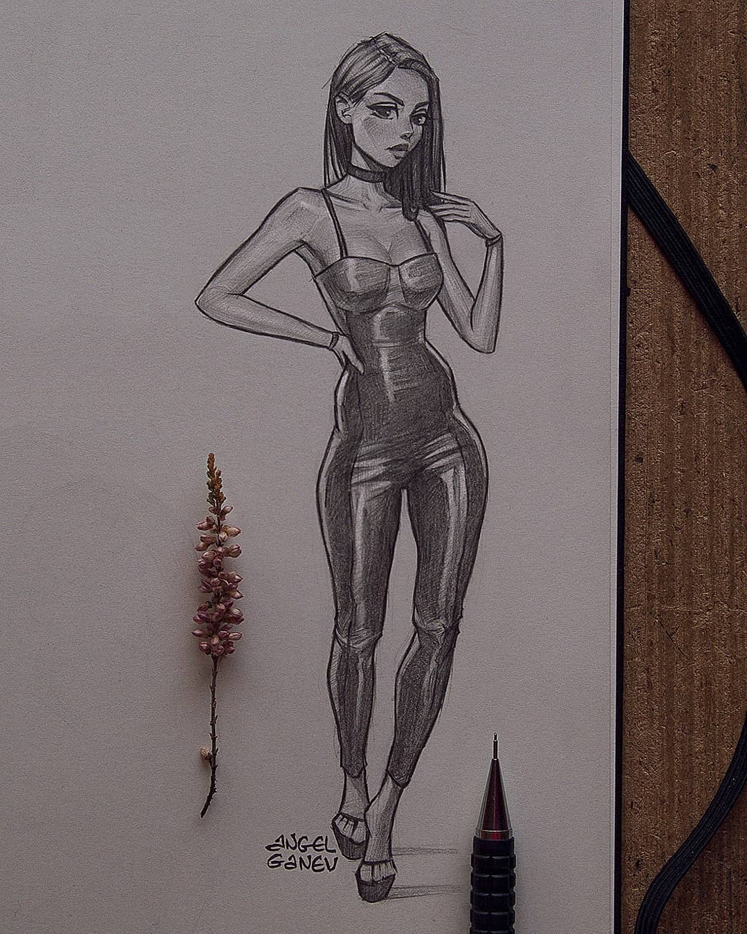 自动铅笔画人物,自动铅笔手绘人物