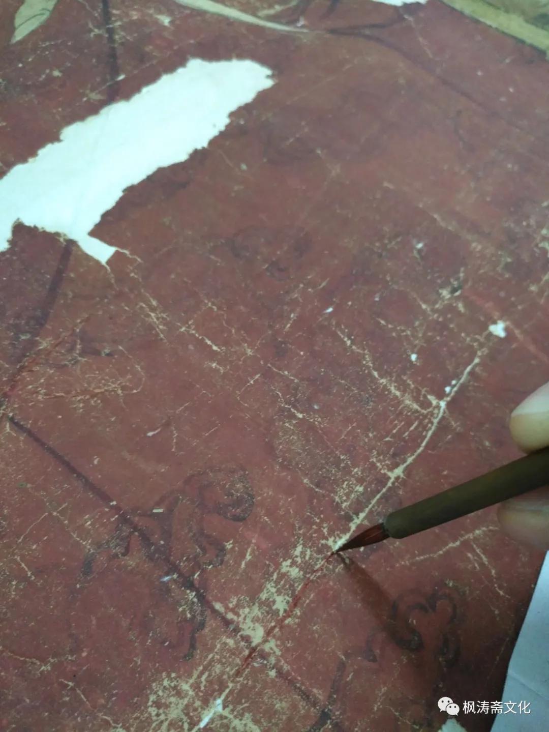 枫涛斋装裱案例：余姚朱氏祖像修复过程实录