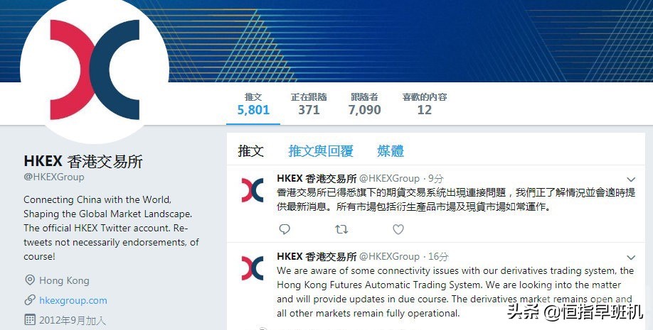 香港恒指今天停止交易吗,港交所出现交易故障