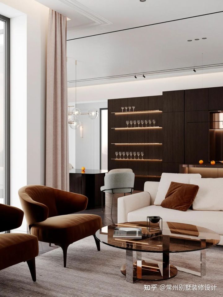 现代中式轻奢装修别墅设计 (法式新古典别墅装修设计)