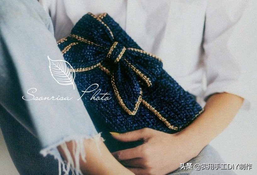 大人戴的蝴蝶结头花钩织教程,钩灯笼包编织教程