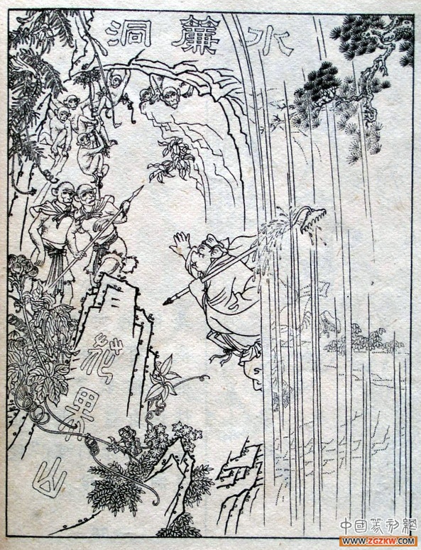 《西游记》之三打白骨精背景图,西游记三打白骨精文字版图文