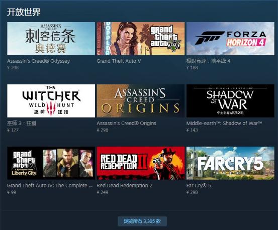 魅力足到安排打折季，Steam上开放世界类游戏推荐