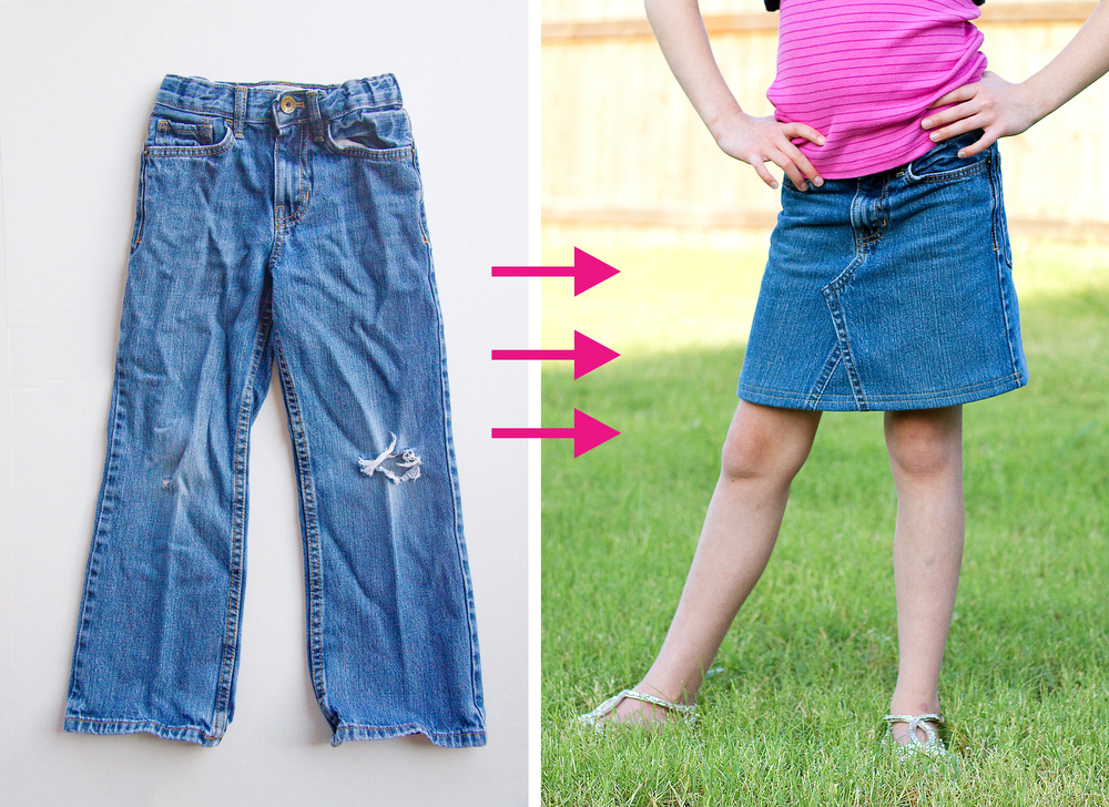 把一条闲置的牛仔裤改造成牛仔短裙，只要学会这个方法，轻松制作