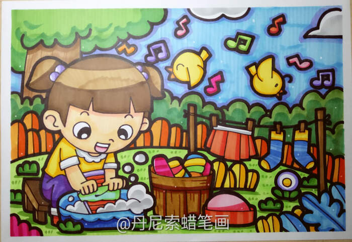 8-12岁儿童绘画范画,简单又好画的儿童画大全