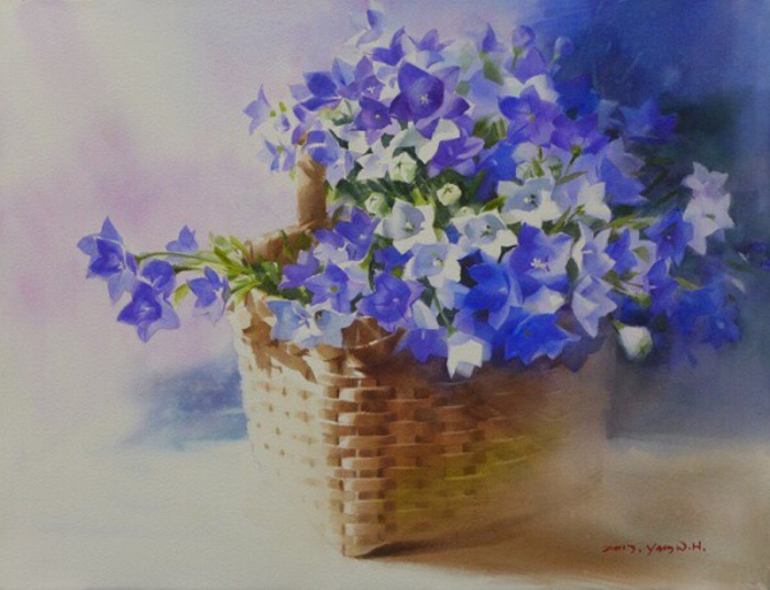 写实水彩花卉单体,细腻写实的花卉植物水彩手绘