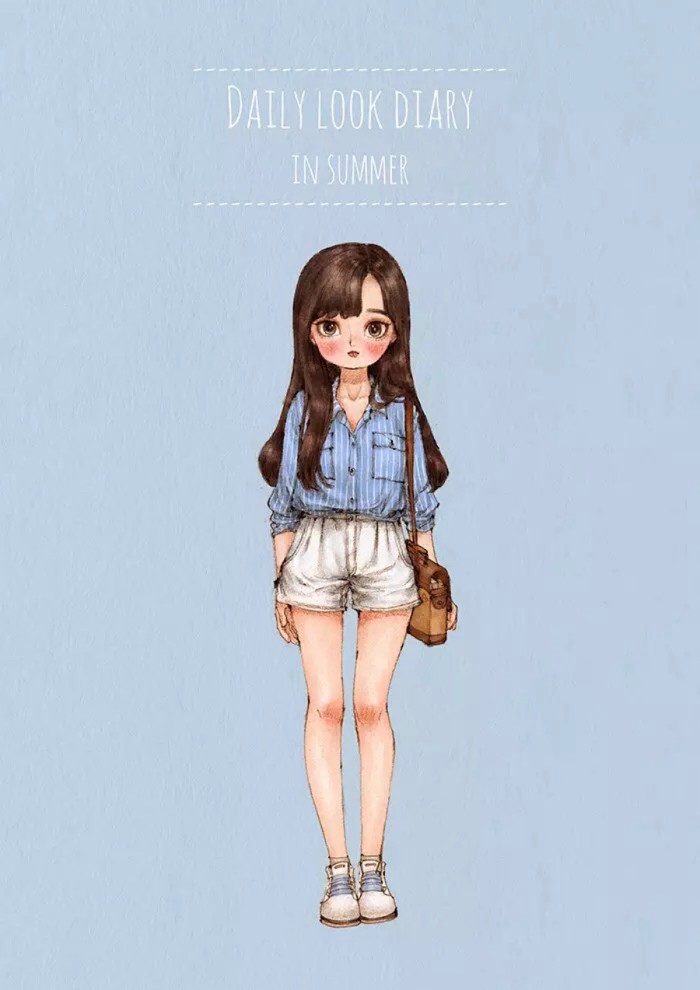 韩国插画师森林女孩日记图文,水彩插画森林女孩日记