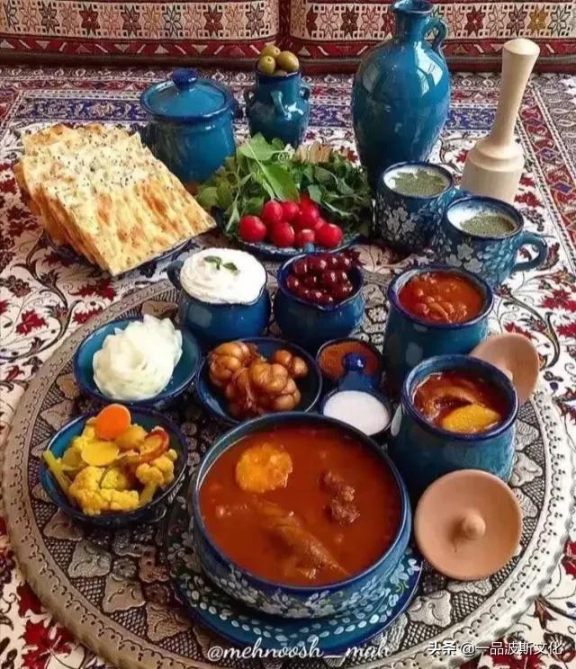 青海美食羊肉泡馍,美食伊朗