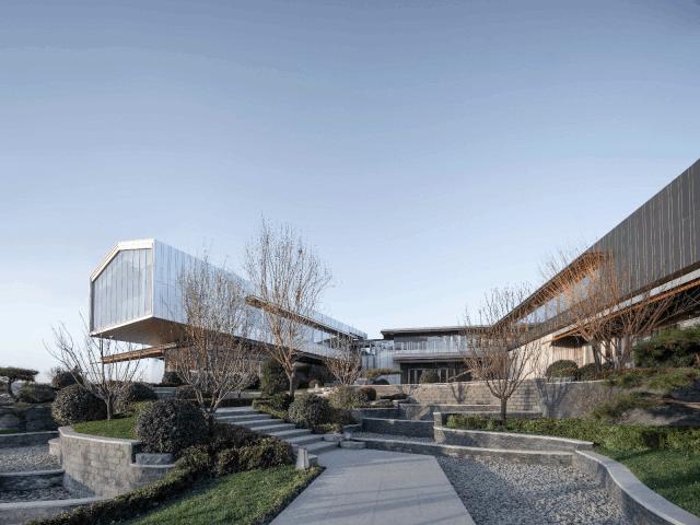 新中式建筑东方园林美学,万科东方传奇园林设计风格