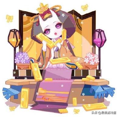 阴阳师匣中少女喜提新皮肤素纸雏心：穿金戴银，平安京新任富婆？