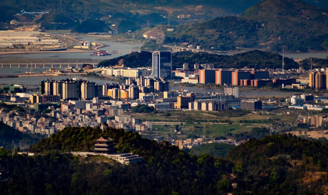 蕉城镜台山全景图,航拍宁德镜台山视频