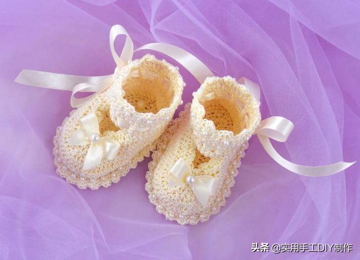 「针织作品」55款美美的蕾丝花朵宝宝鞋子，宝妈们不要错过哦