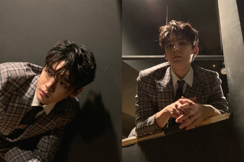 侯明昊时尚盛典视频,2020年侯明昊黑色西装蓝色衬衫