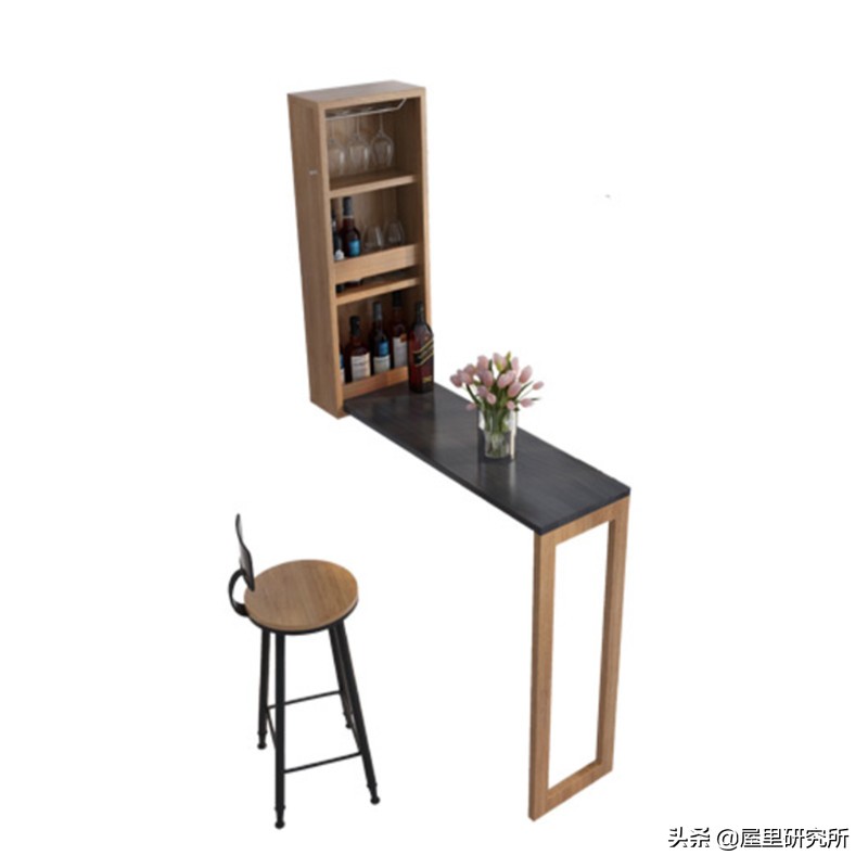 小户型折叠隐形餐桌,墙面餐桌折叠可伸缩小户型