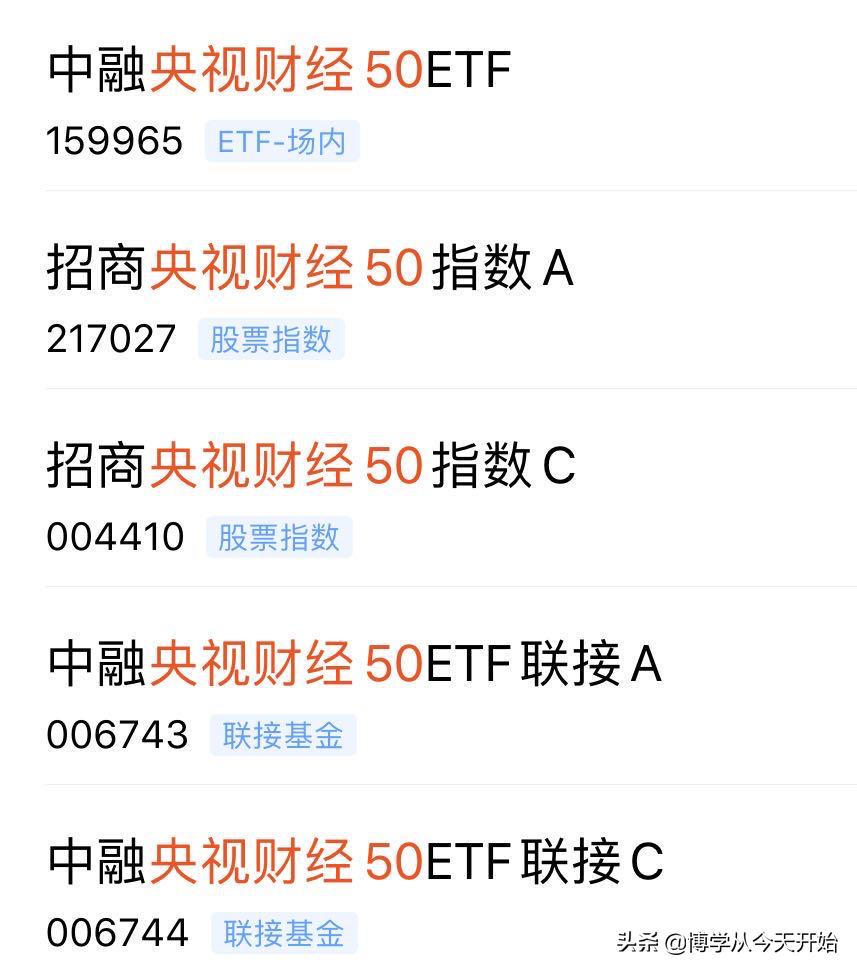 央视财经50指数有哪些,央视财经50指数完整版