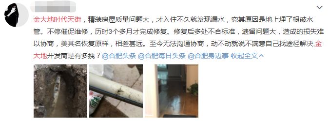 黑心开发商外墙漏水,金大地财务造假事件